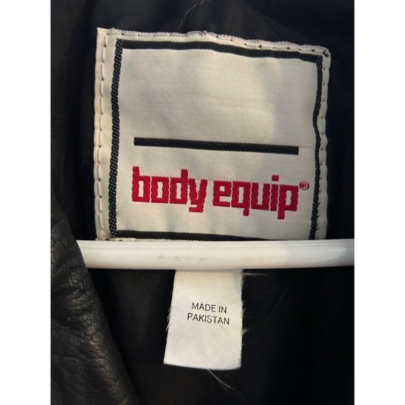Body Equip Motorcycle Jacket Mens Size Medium Genuine Leather Vintage Rare EUC - Picture 2 of 8